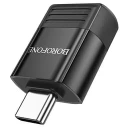 Адаптер Borofone BV18 Type-C male to USB female USB 3.0 adapter чорний - мініатюра 6