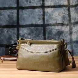 Шкіряна сумка Vintage із щільним дном для жінок 27х16х11 см sum0027630 - мініатюра 9