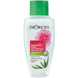 Мицеллярная вода Біокон Натуральный уход Роза + Алоэ 215 мл