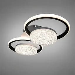 Стильна LED-люстра Diasha 2561WH+BK DIMMER 58W, 3190 lm, 52x25 см з пультом