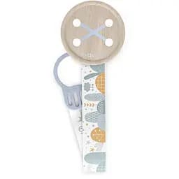 Кліпса для пустушки Suavinex Dreams з атласною стрічкою блакитна