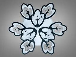 Дизайнерська стельова LED люстра Diasha 8148/6+3BK Petal чорна, 9 плафонів, 185 Вт, 80 см, 16-25m2 - мініатюра 4