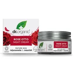 Ночной крем для омоложения и питания кожи с маслом розы Отто Dr.Organic 50 мл