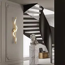 Латунне бра із обплетеним неоном 60 см Арт. W 202/600 AB Line F