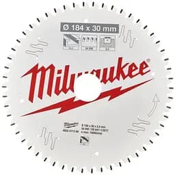 Диск пиляльний по алюмінію Alu PFTE MILWAUKEE, діаметр 184х30х2,4мм, 54 зуб.