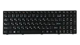 Клавіатура для ноутбука LENOVO (B570, B575, B580, B590, V570, V575, V580, Z570, Z575) rus, black, black frame (оригінал) - мініатюра 2
