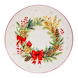 Тарілка Lefard Різдвяний Вінок 24.5 см (858-0166)