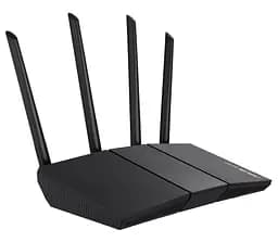 Роутер Asus RT-AX57, Black, WiFi 6 (2.4GHz до 574 MB/s / 5GHz до 2402 MB/s), 4xGLan, 1xGWan, 4 дводіапазонні антени - мініатюра 3