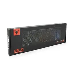 Клавіатура з підсвічуванням USB Jedel K510, довжина кабелю 170 см, (Eng), (483х188х35 мм) Black, 104к, Q20 - мініатюра 2