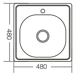 Кухонна мийка Zerix Z4848-06-160D decor ZM0558, Decor - мініатюра 2