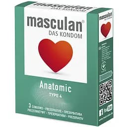 Презервативи Masculan Anatomic Тип 4 анатомічної форми 3 шт.