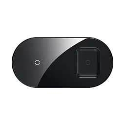 Бездротовий зарядний пристрій Baseus Simple Crystal 2 in 1 (Phone + Pods) 18W WXJK-A01 Black - мініатюра 3