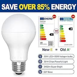 Світлодіодна лампочка Famitree E27 Edison Screw, 20 Вт (150 Вт еквівалент), теплий білий, 2452 лм, без регулювання яскравості - - мініатюра 4