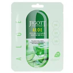 Тканинна маска для обличчя Jigott Aloe Real Ampoule Mask Алое, 27 мл