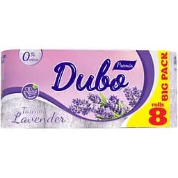 Туалетная бумага Диво Premio Toscana Lavender, трехслойная, 8 рулонов