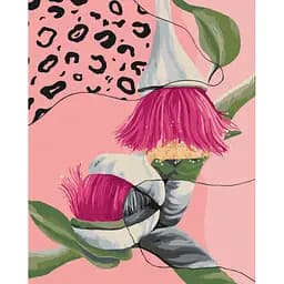 Картина за номерами на підрамнику Brushme Флора в леопарді Катерина Савич