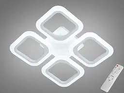 Світлодіодна люстра смарт світильник з пультом, димером, 55W, білий