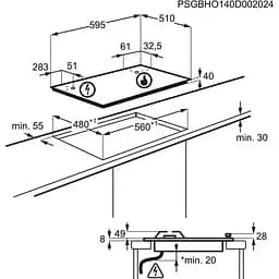 Варильна поверхня Electrolux газова, 60см, чавун, нерж - мініатюра 9