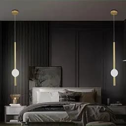 Led светильник латунный в вертикальной форме 60 см на 3 режима | Line F | Арт. YG517 wB/600 VL AB