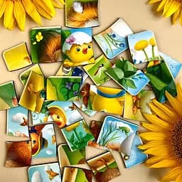 Дерев'яна настільна гра "Етапи розвитку курочки" сортер-пазл Ubumblebees 16х23х1 см igr0001543 - мініатюра 2