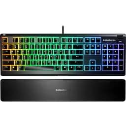 Клавіатура SteelSeries Apex 3 Whisper-Quiet Switches USB Black (64795) - мініатюра 2