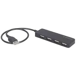 Хаб Usb Gembird UHB-U2P4-06, черный, Usb 2.0 - 4xUsb 2.0, кабель 30 см