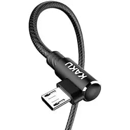 USB кабель кутовий Kaku KSC-028 USB - Micro USB 1m - Black