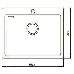 Кухонна мийка Mixxus MX6050-200x1.2-Handmade MX0569, Нержавіюча сталь - мініатюра 2