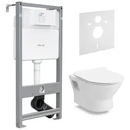 Комплект инсталляция 4 в 1 Volle Master Evo 212010 + унитаз Volle Fiesta Rimless 13-77-034 с сидением Soft Close, Белый