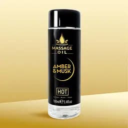 Массажное масло Hot Massage Oil Amber amp; Musk, 100 мл