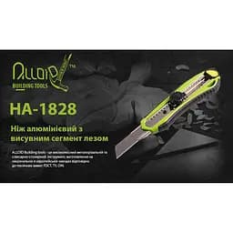 Ніж Alloid Building Tools алюмінієвий прогумований з висувним сегментним лезом 18 мм (HA-1828) - мініатюра 6