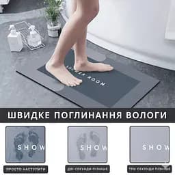 Нековзний швидковисихний килимок для ванної - мініатюра 4