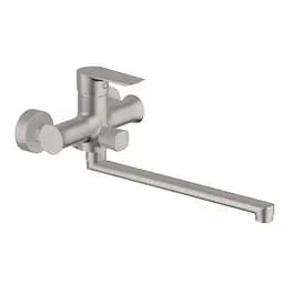 Змішувач для ванни довгий вилив нікель 35 мм Imprese Vaclav f03206406AB Нікель