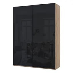 Шафа купе Doros G-Caiser Дуб Евок / Чорний 2 Скла / 3 частини 180х60х240 (80737751)