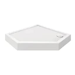 Душовий піддон Qtap Diamond 301112 100x100x12 см + сифон Білий Універсальний мілкий (до 20 см)