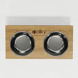 Hollky Base M — миски на підставці для середніх собак та великих котів (2 × 0,95 л) - мініатюра 3