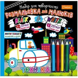 Раскраска для малышей Апельсин Black and White с карандашами Вид 3 (НТ-02-03)