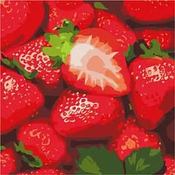 Картина за номерами Соковита полуниця Ідейка KHO5648 25х25 см