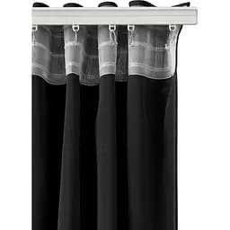 Штори на кухню та в кімнату Cosas 180х250 см 2 шт чорний (Curtains_100Black_DUK_180x250) - мініатюра 7