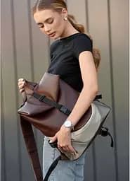 Жіночий рюкзак Sambag RENEDOUBLE шоколадний 37 х 31 х 14 см (27151120r) - мініатюра 5