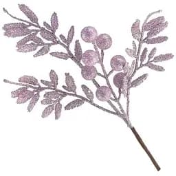 Декоративная ветка с глитером Розовый 35 см