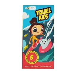 Дитячий пластилін "Travel Kids" ГАММА'UA 331008/TK восковий, 6 кольорів по 12 г