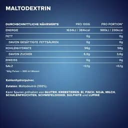 Гейнер IronMaxx Maltodextrin Натуральний 2000 г - мініатюра 4