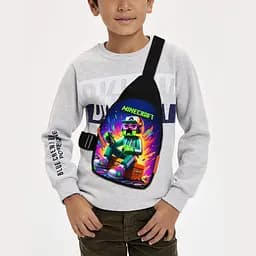 Сумка через плечо детская Minecraft Крипер 29х17 см сумка слинг для мальчика (02113)