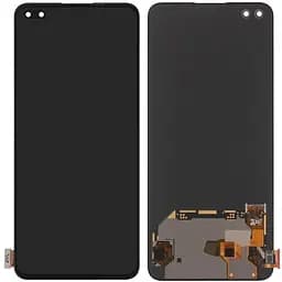 Дисплей OnePlus Nord /OnePlus 8 Nord 5G /Realme X50 Pro 5G чорний, Amoled, оригінал PRC переклеєне скло