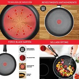 Сковорода Tefal Force 28 см, Titanium 2X (C2920602), з двошаровим титановим антипригарним покриттям - мініатюра 4