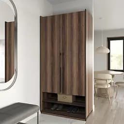 Шкаф для одежды Flamecame со штангой на 2 двери в прихожую FR-04 Кверкус