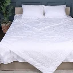 Літній постільний комплект MirSon №2920 Сolor Fun Line Stripe White Modal 155х215 см білий (2200010958607)