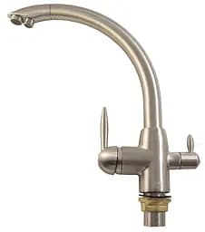 Смеситель для кухни однорычажный под фильтр латунь Ø35 сатин Frap 1/10 F4399-5 Хром матовый