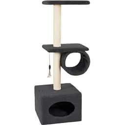 Дряпка Природа Саванна для котив з барабаном сіра 38x38x90 см [CD]